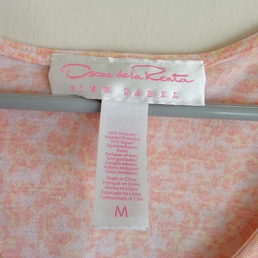 Oscar De La Renta Ruffle V-neck Sleep Gown - Picture 4 of 4